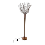 Italian Floor Lamp in Wood, Copper and Brass, Paolo Donatello, 1990s