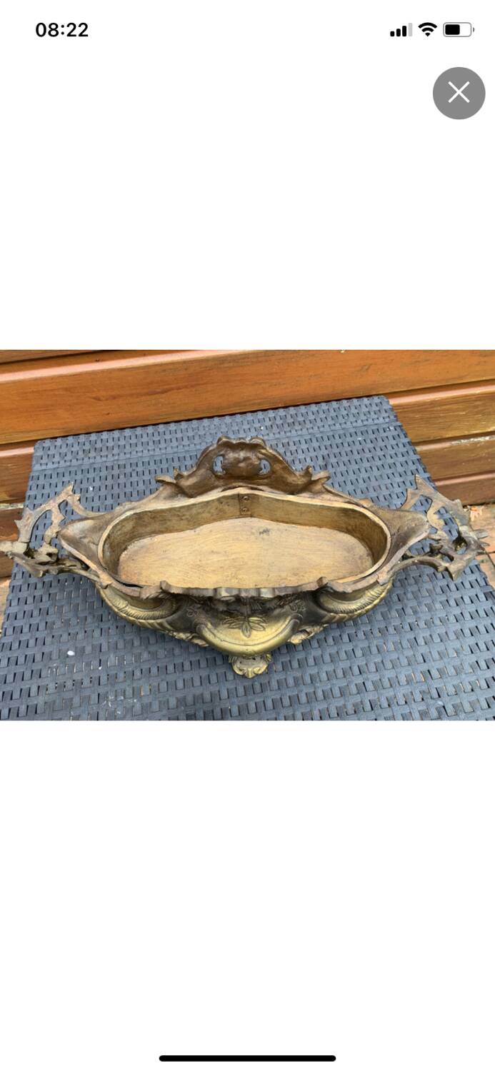 Louis XV style planter/centerpiece in bronze, late 19th century