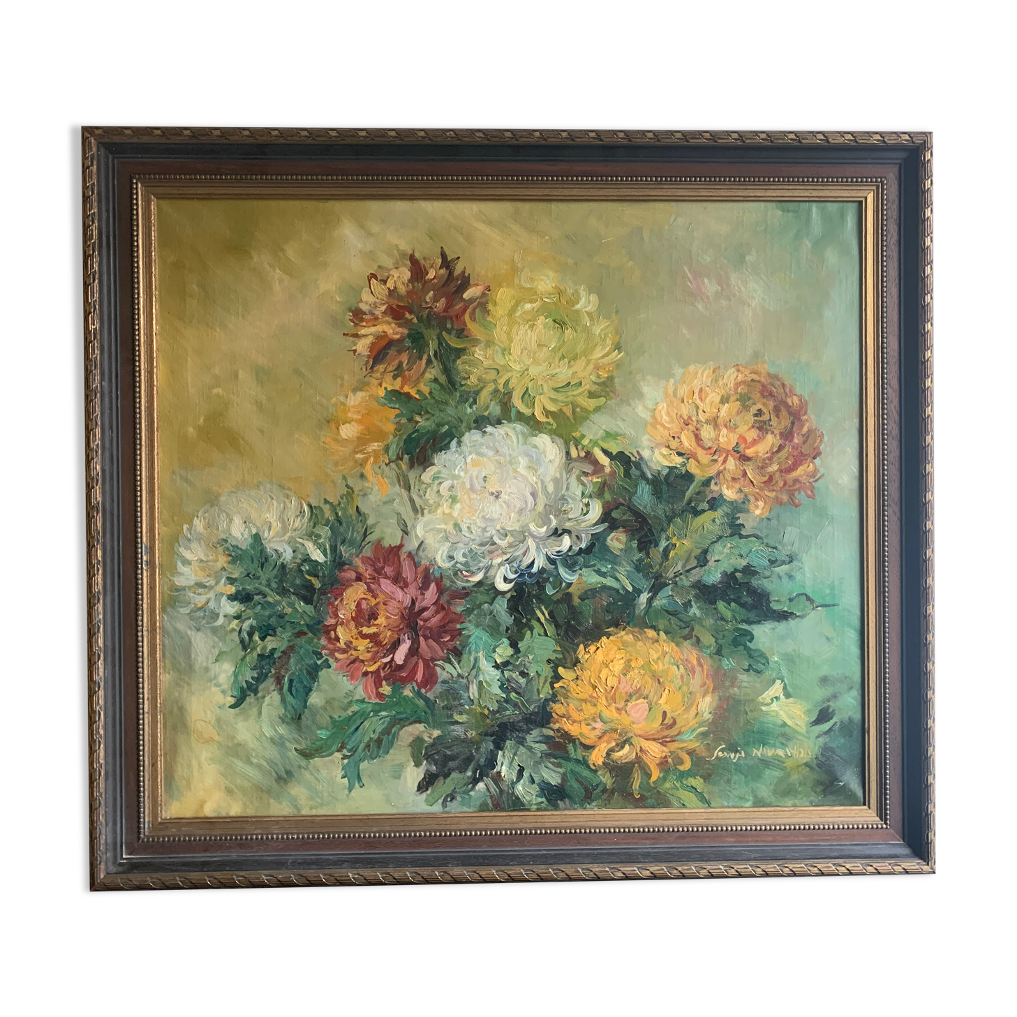 Oil Painting by S. Navratil, Germany, 1960s