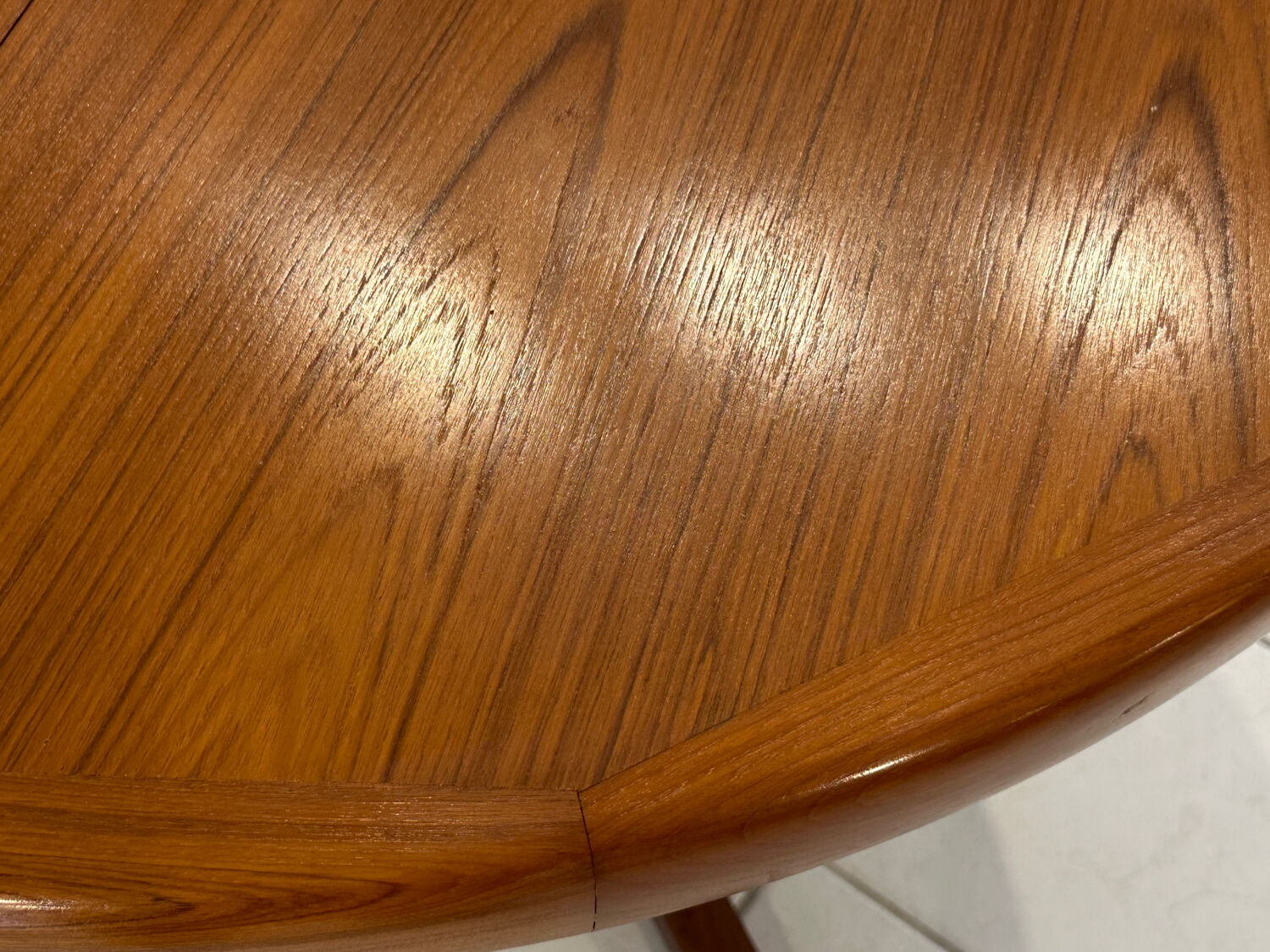 Extensible Baumann teck table vintage 1970