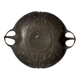 Plat En Étain Kayserzinn Art Nouveau