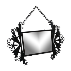 Miroir art déco en fer