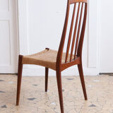 Scandinavian teak chair and rope
