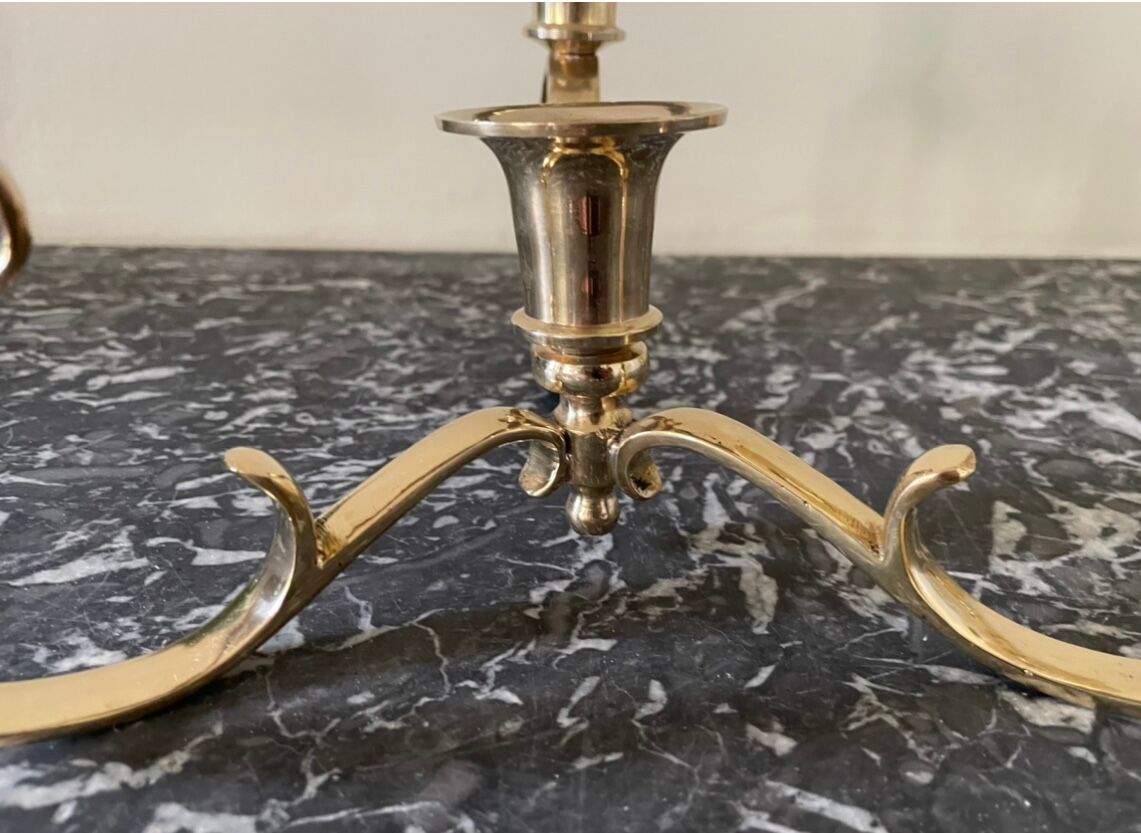 Gilded brass chandelier