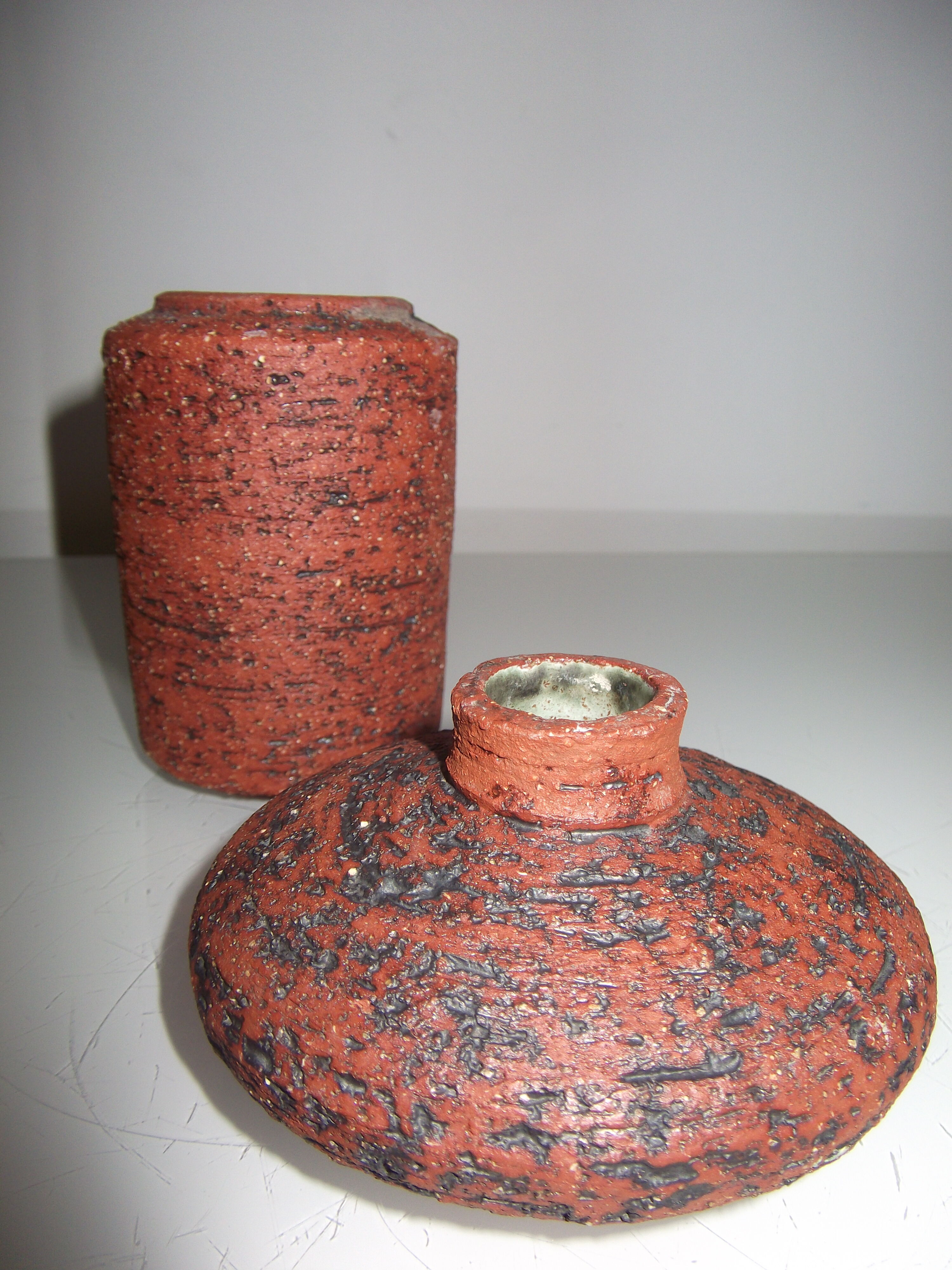 Set of two scandinavian vintage ceramic vases 1950s