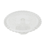 Pie dish on stand round servant in floral glass pattern D 30 cm ⋆ Brocante Chic