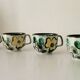 Set of 4 vintage Boch Belgium cups from the 1960s.