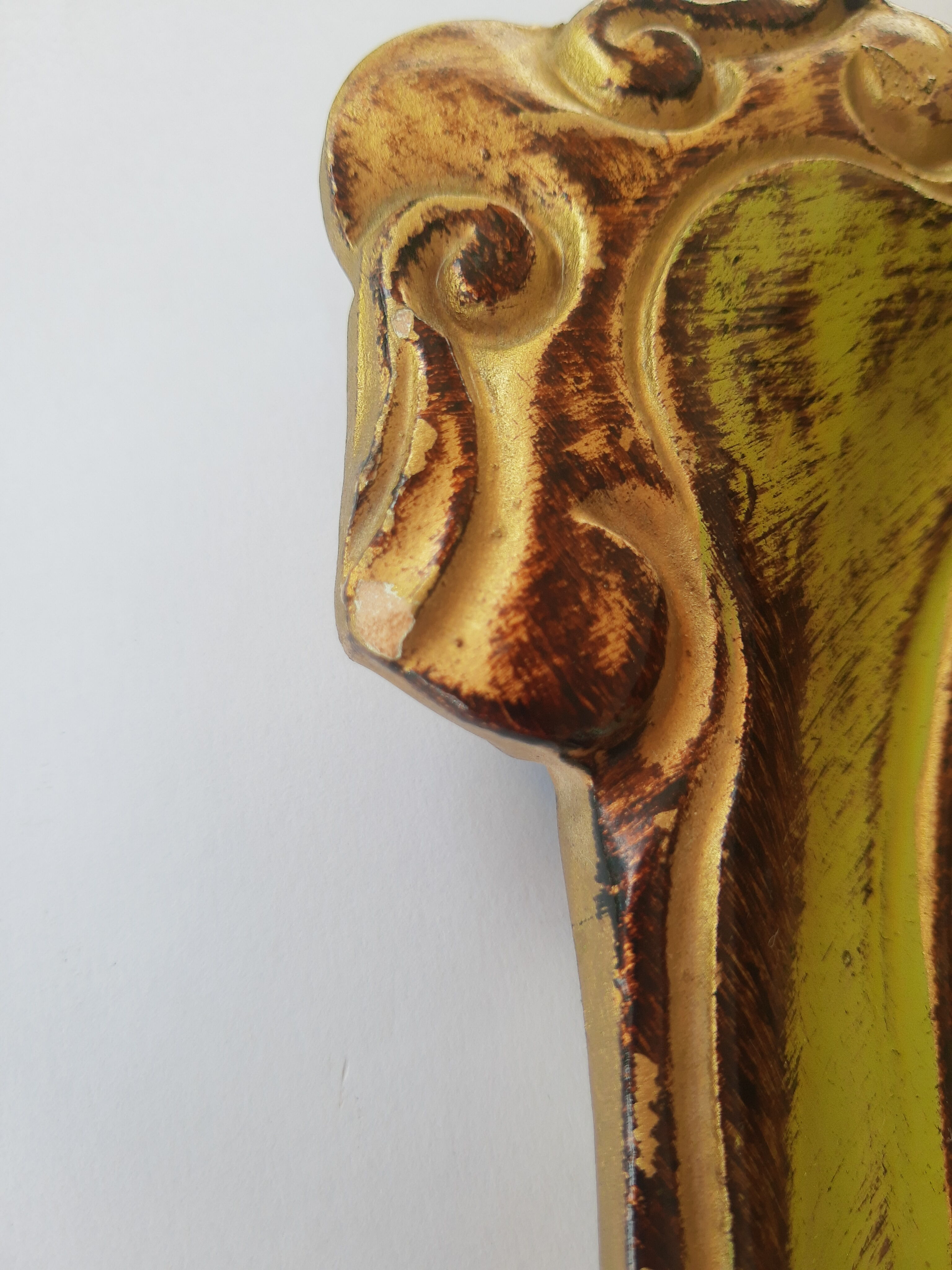 Vintage Italian carved wooden tray