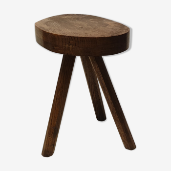 Tabouret tripode en bois