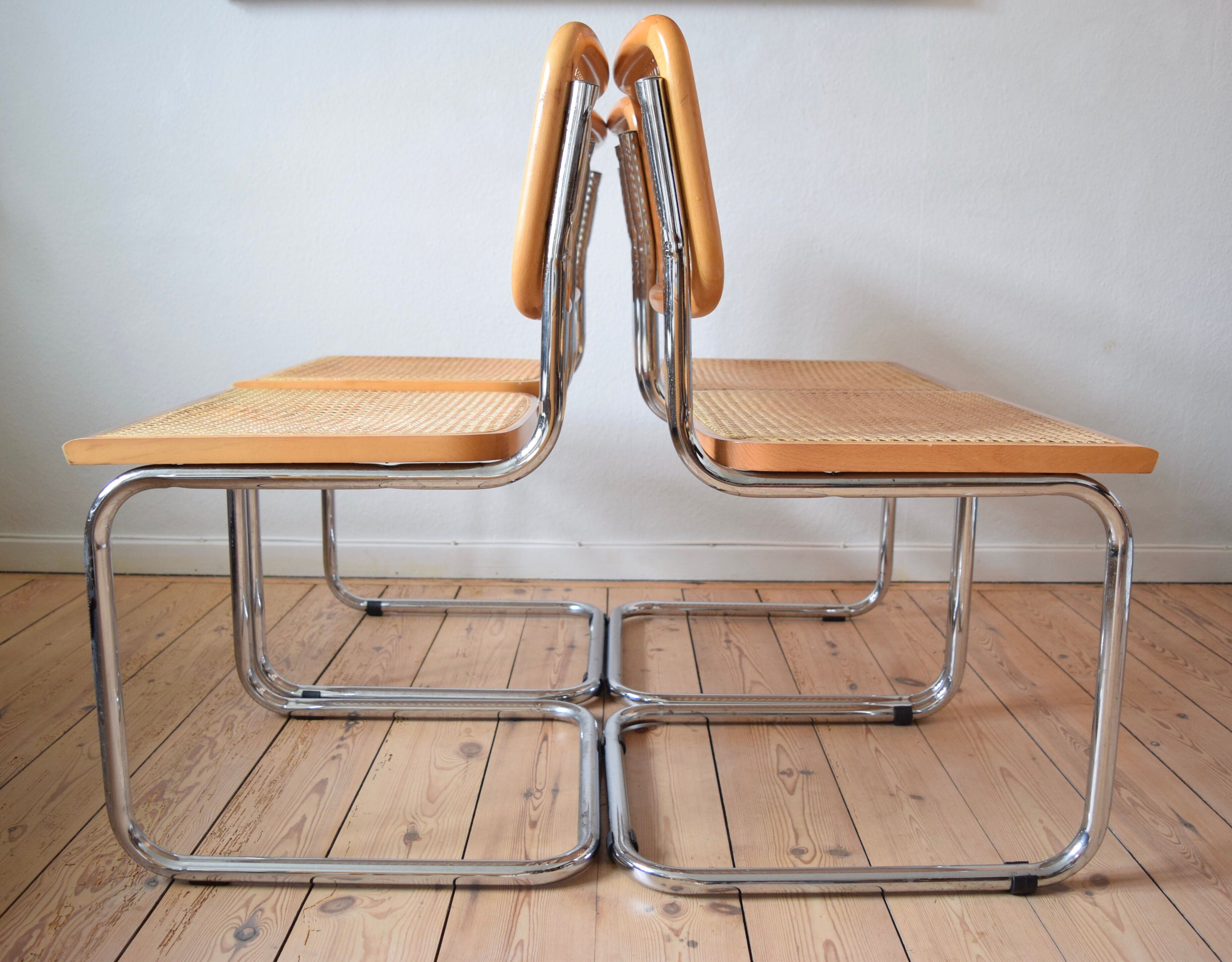 Cesca chairs by Marcel Breuer, 1970