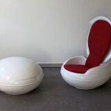 Garden Egg armchair by Peter Ghyczic for VEB Synthese-Werk, 1968.