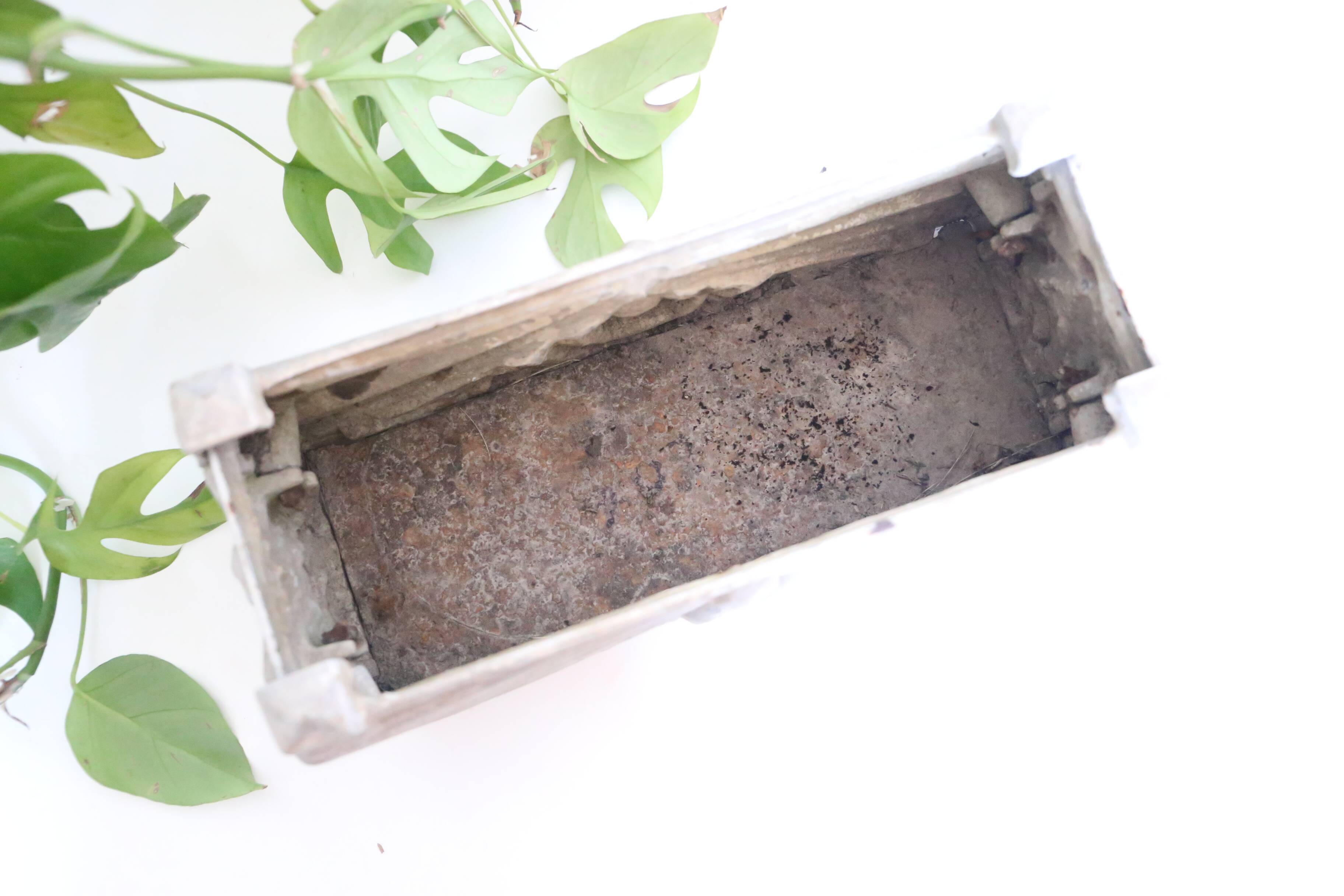 Art deco cast iron planter