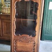 Vitrine style louis xv 1 porte en merisier
