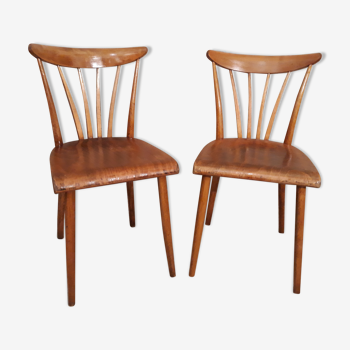 Paire de chaises "bistrot" style moderniste