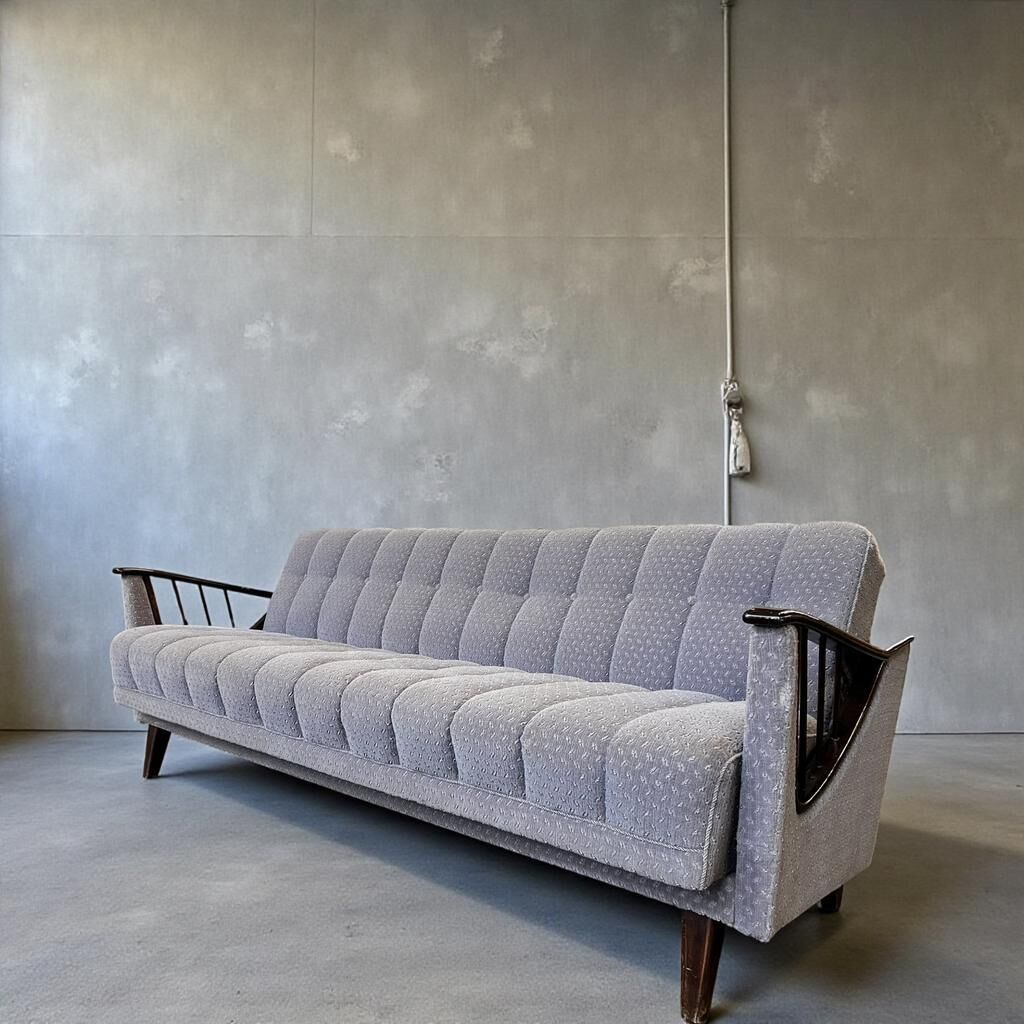 Grey vintage sofa / sofa / bed