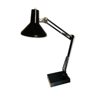 Vintage 1970s Twist architect's black desk lamp - 70 cm