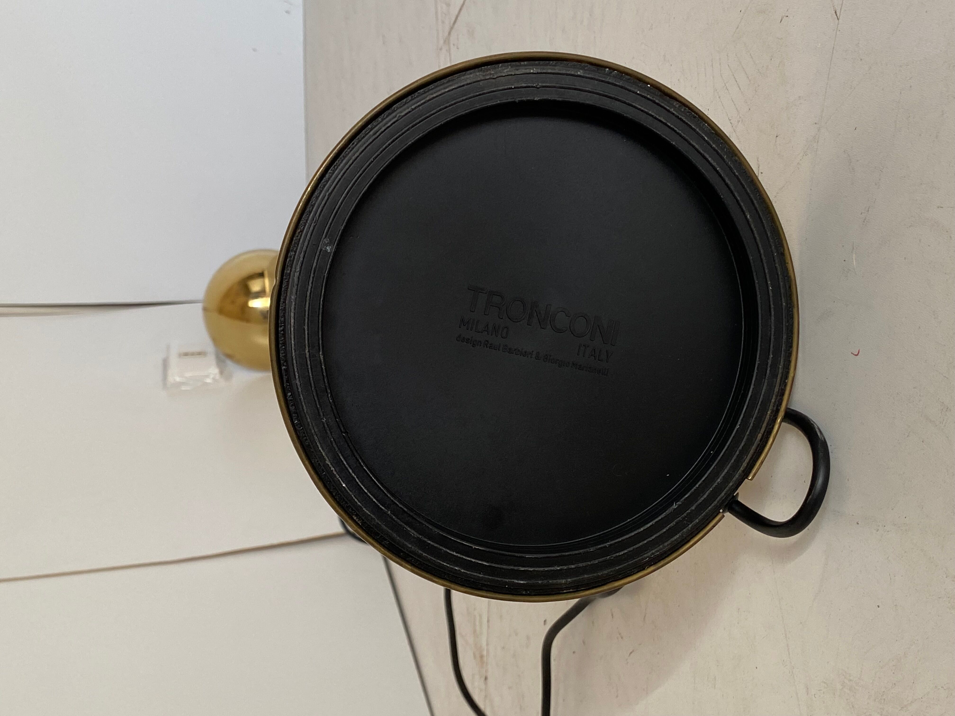 Golden floor lamp by Tronconi, Italy 1980s