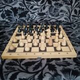 Chess set vintage foldable travel box