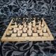 Chess set vintage foldable travel box