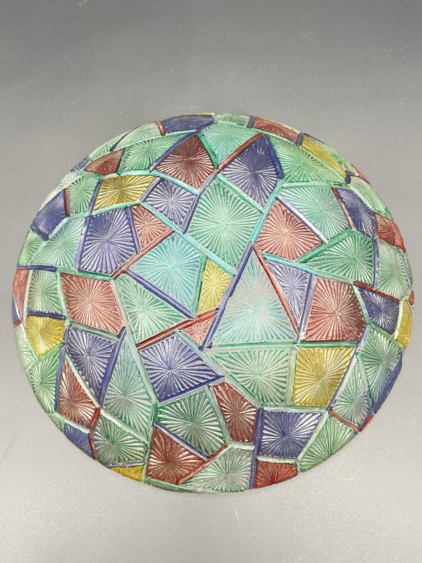 Large multicoloured vintage bowl Marc Aurel – Nachtmann, Memphis style