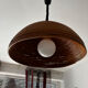 Large rattan pendant light from the 1970s.