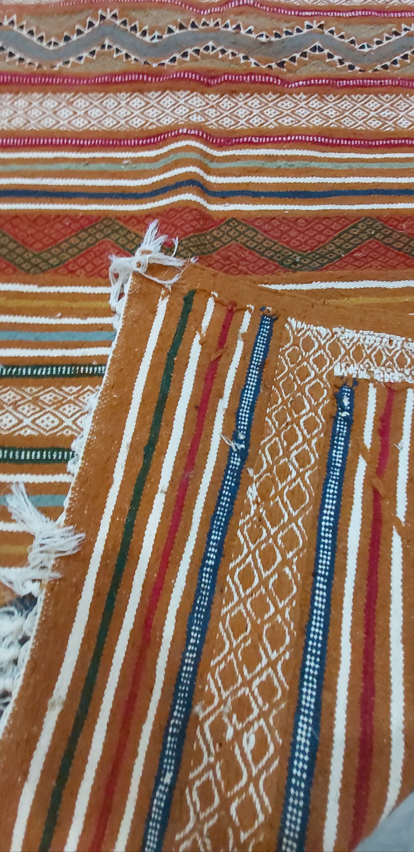 Tapis kilim berbère traditionnel multicolore 100x200cm