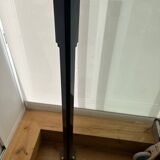Lampadaire totem en acier noir, laiton et grès par takahama pour sirrah, 1980, italie