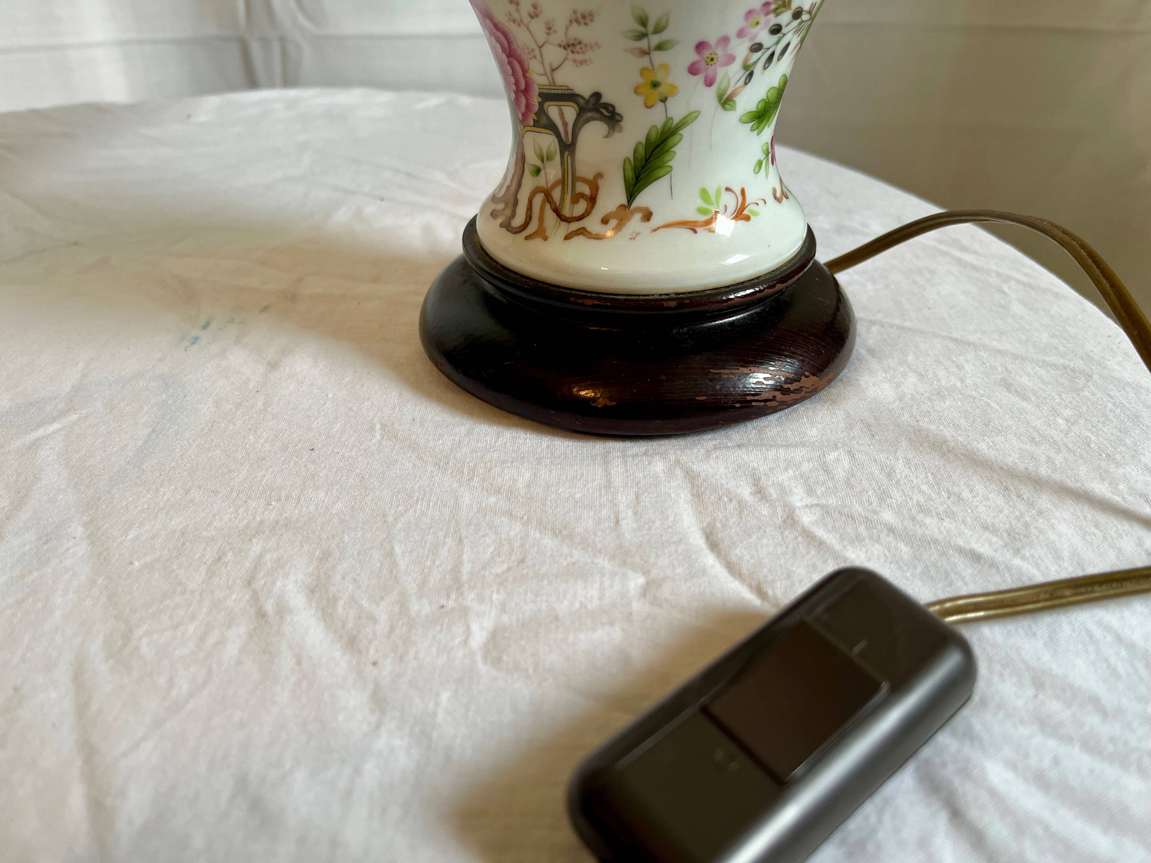 Pair of vintage porcelain lamps