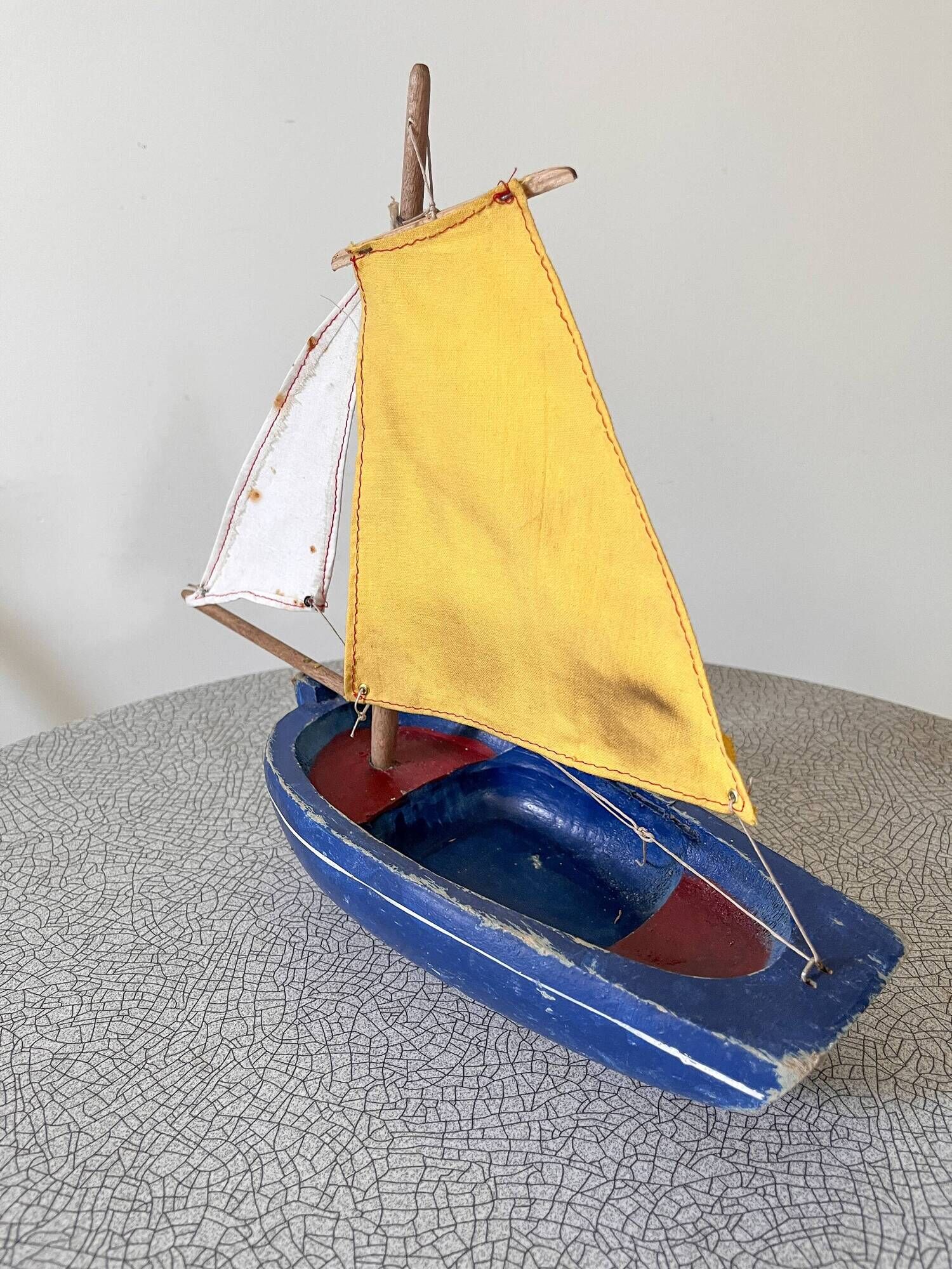 Basin sailing boat from the French brand Tirot, vintage toy.