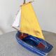 Basin sailing boat from the French brand Tirot, vintage toy.