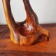 Brutalist lamp 1950/60 olive wood