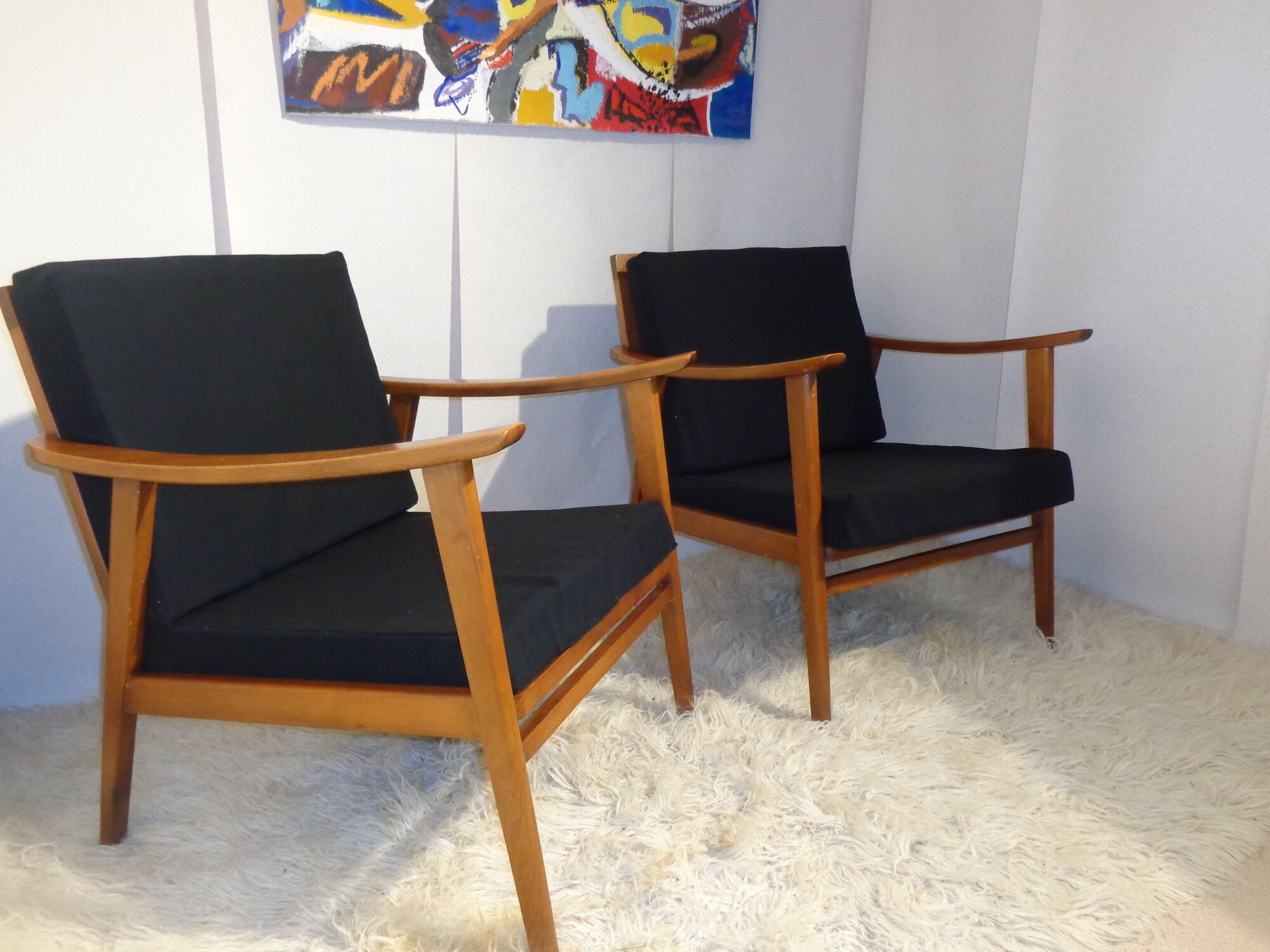 Pair of armchairs scandinavian of the 1960s