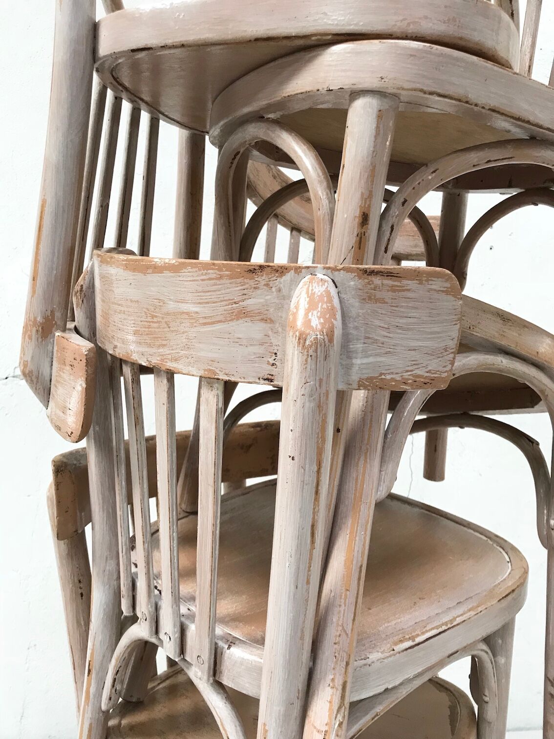 Suite of six bistro chairs