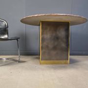 Table centrale en granit et laiton de Belgochrom, années 1970