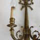 Pair of wall sconces in gilded bronze, Louis XVI style.