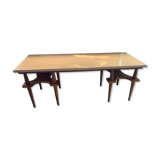 Vintage coffee table on marble