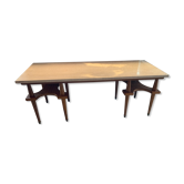 Table basse vintage dessus marbre