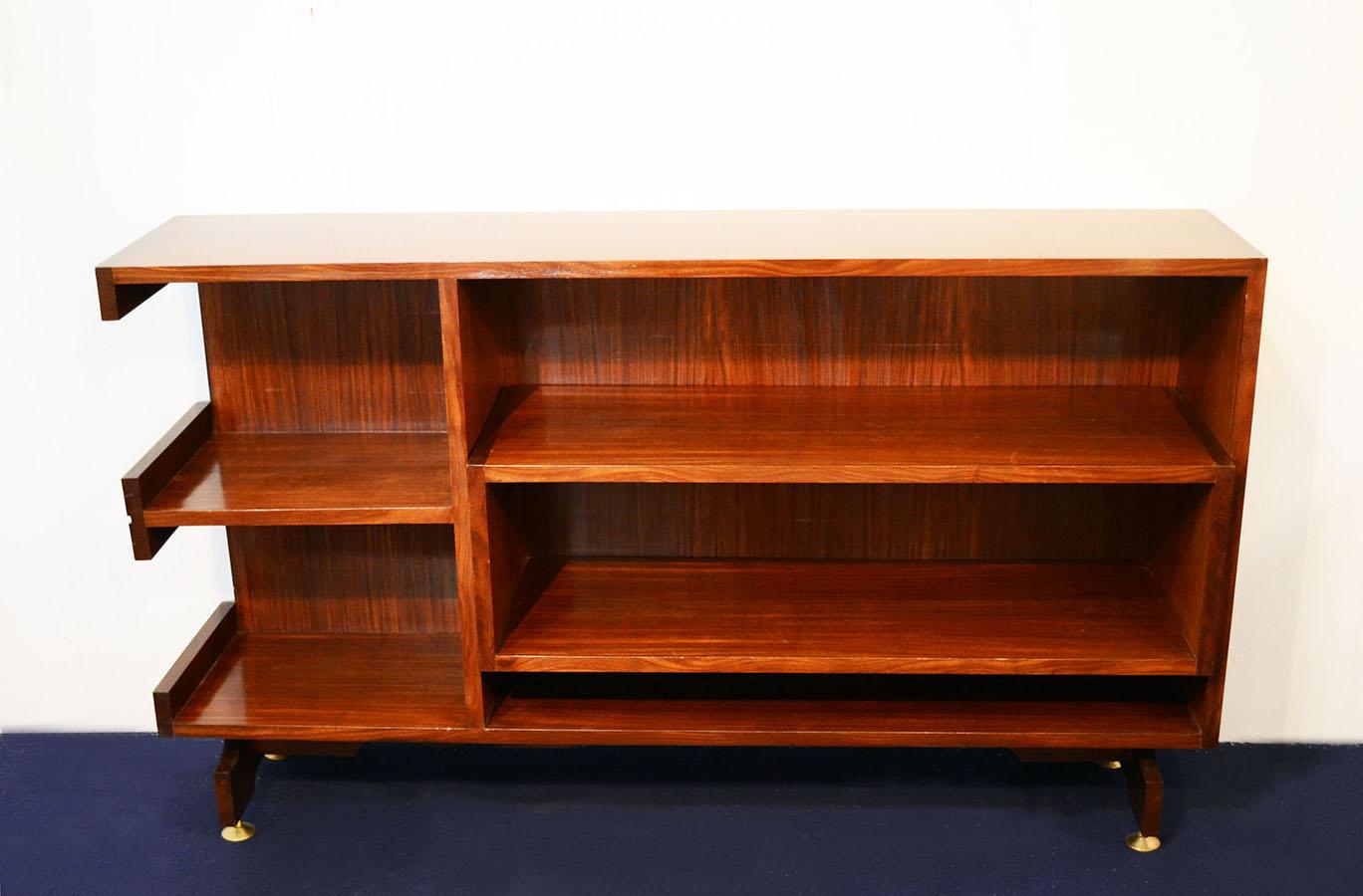 Modular sideboards in rosewood and brass 1960