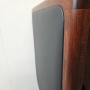 Vintage enfilade in teak and leather, 1970s.