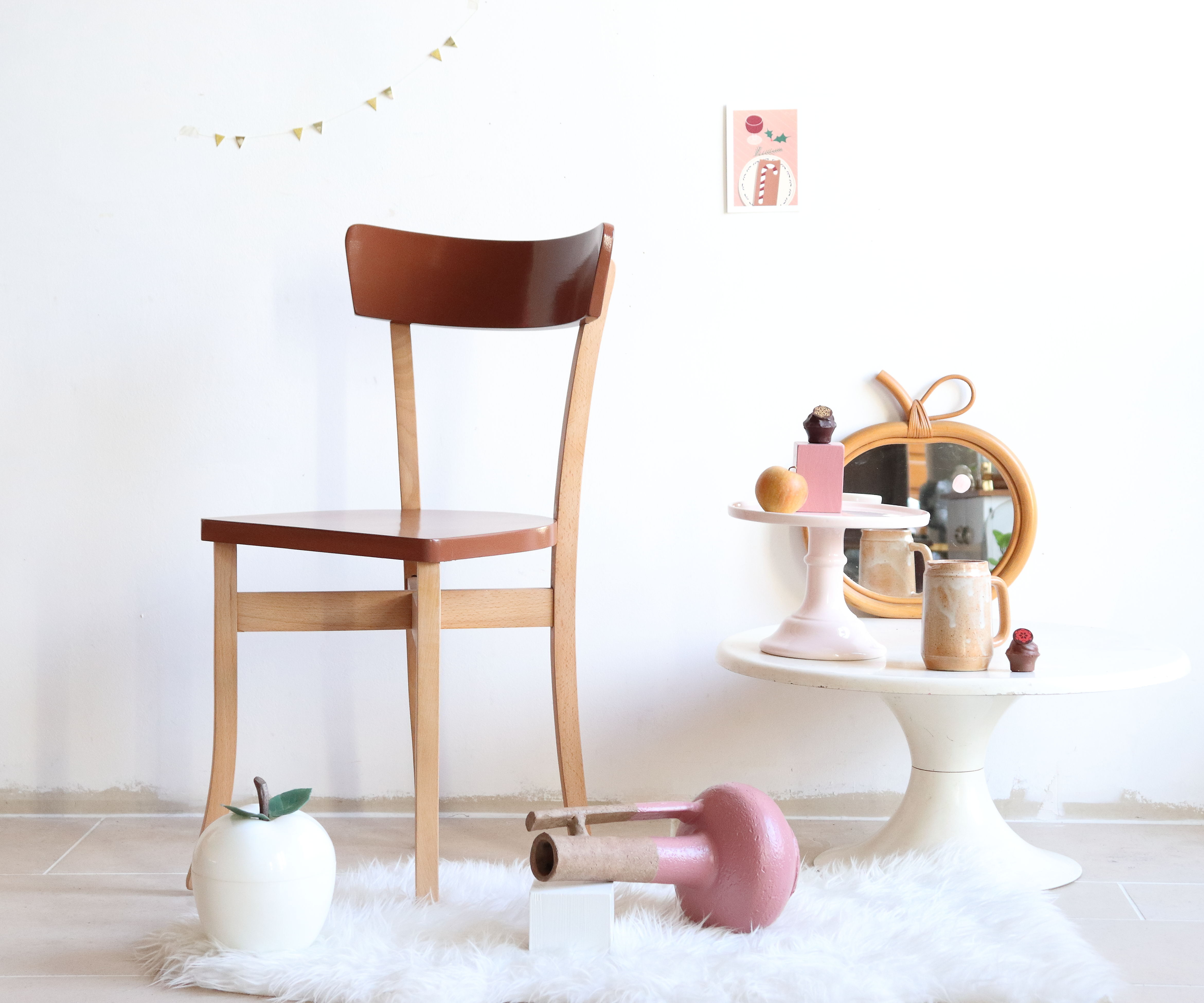 Vintage wooden bistro chair