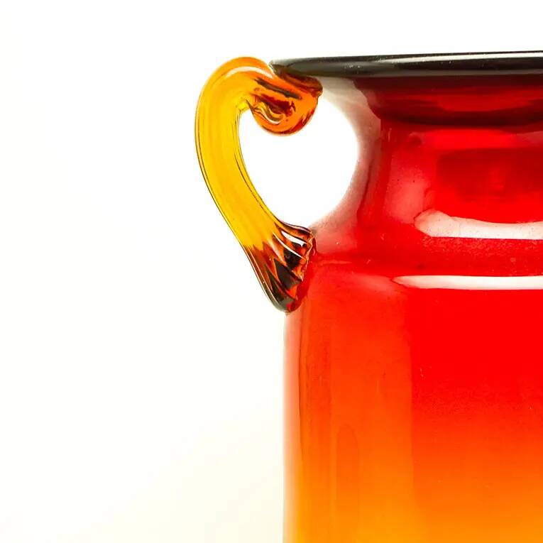 Mid-century modern vase, glass, designed by J. Słuczan-Orkusz, Poland, 1970s