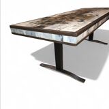 Table basse - Circa 1960 - Mosaïque de marbre et pierres naturelles