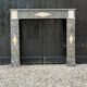 Directoire fireplace in grey marble Sainte-Anne, early 19th century