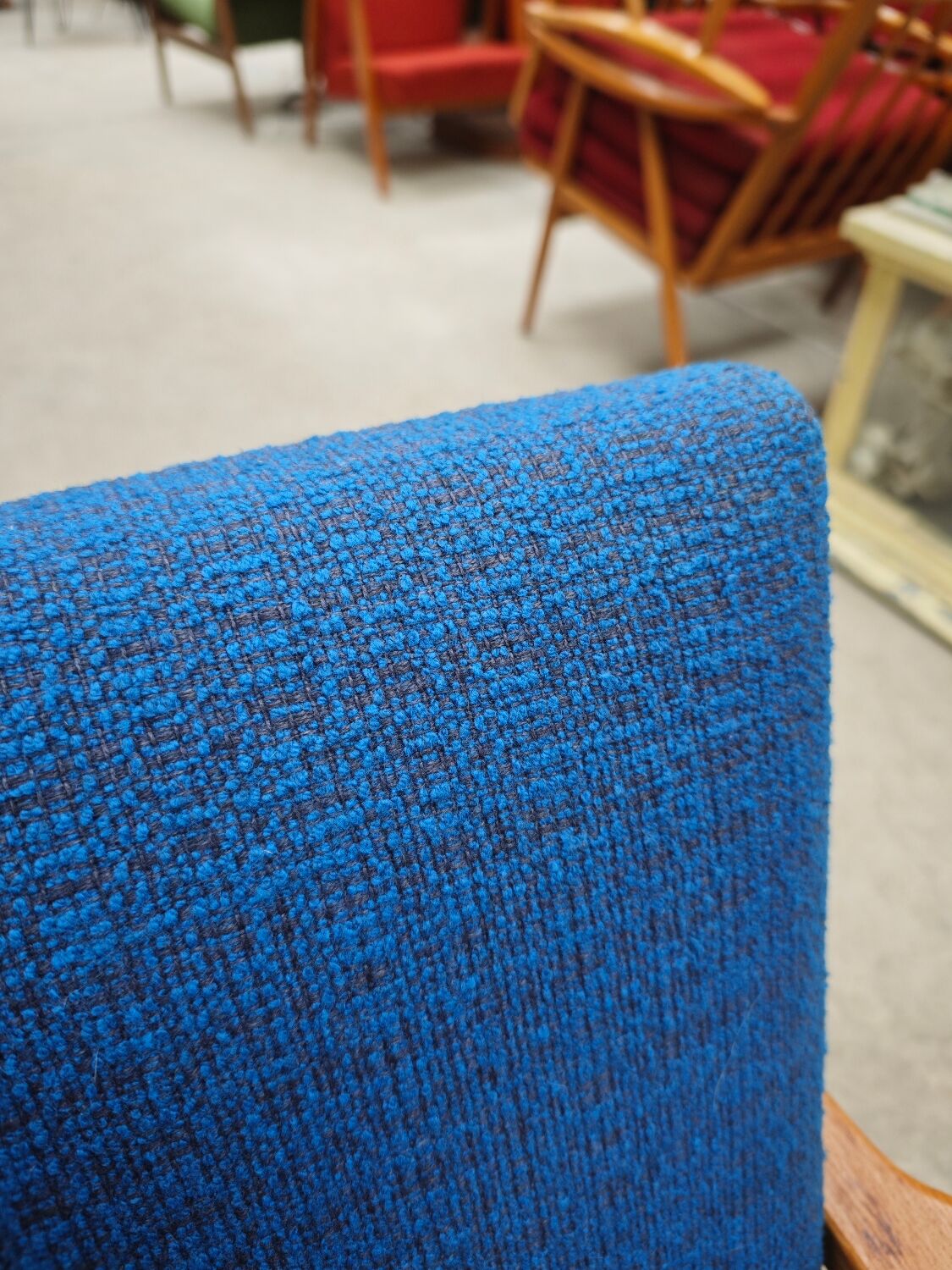 Pair of blue armchairs by Jiri Jiroutek for Interier Praha, 1960