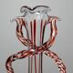 Vintage Murano Venetian Blown Glass Soliflore Vase 50-60 Filigrana/Zanfirico