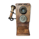 Téléphone décoratif en bois et laiton