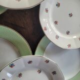 10 mismatched flat plates from Digoin & St Amand