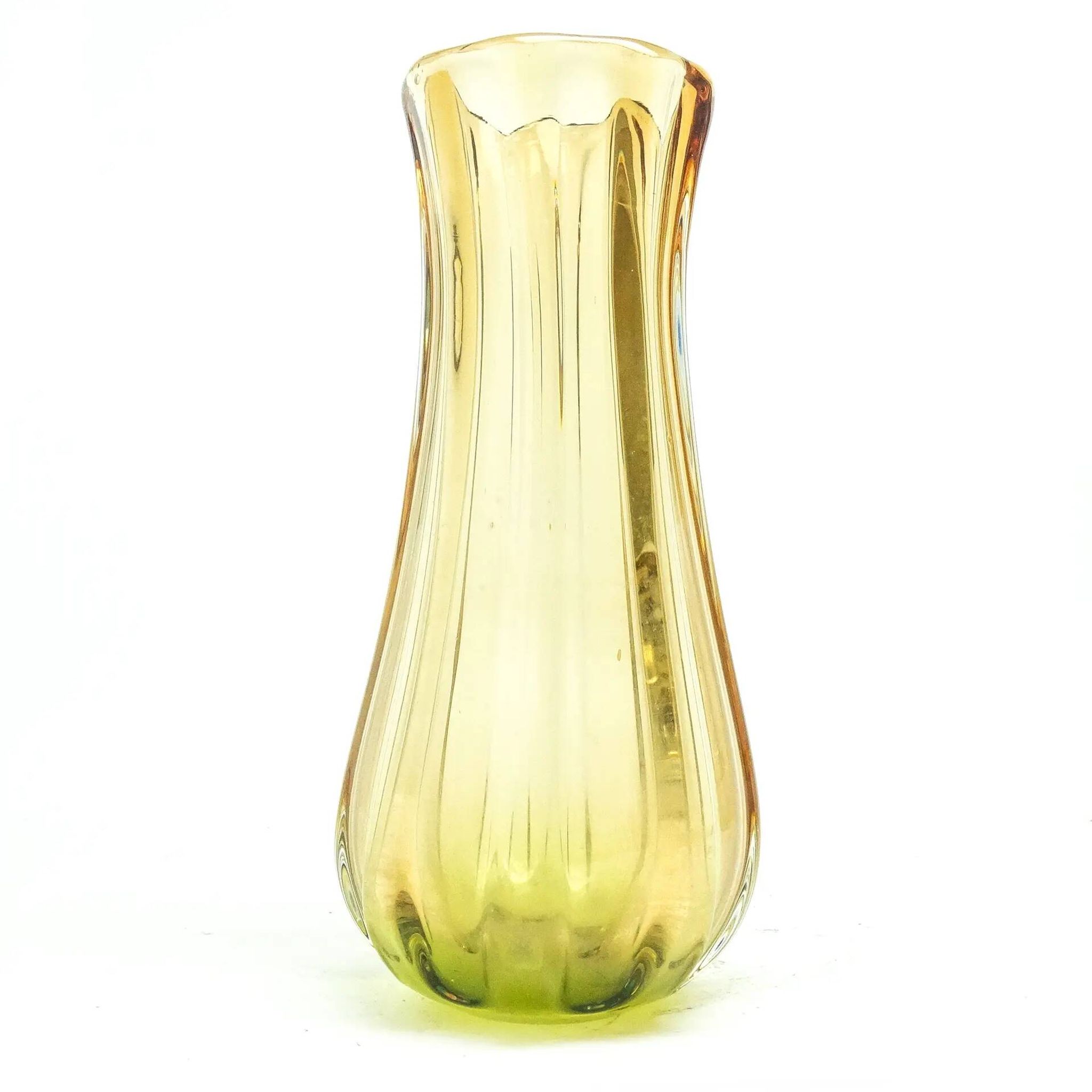 Sommerso vase, mid-century modern, glass, designed by F. Poli, Italy, 1950s