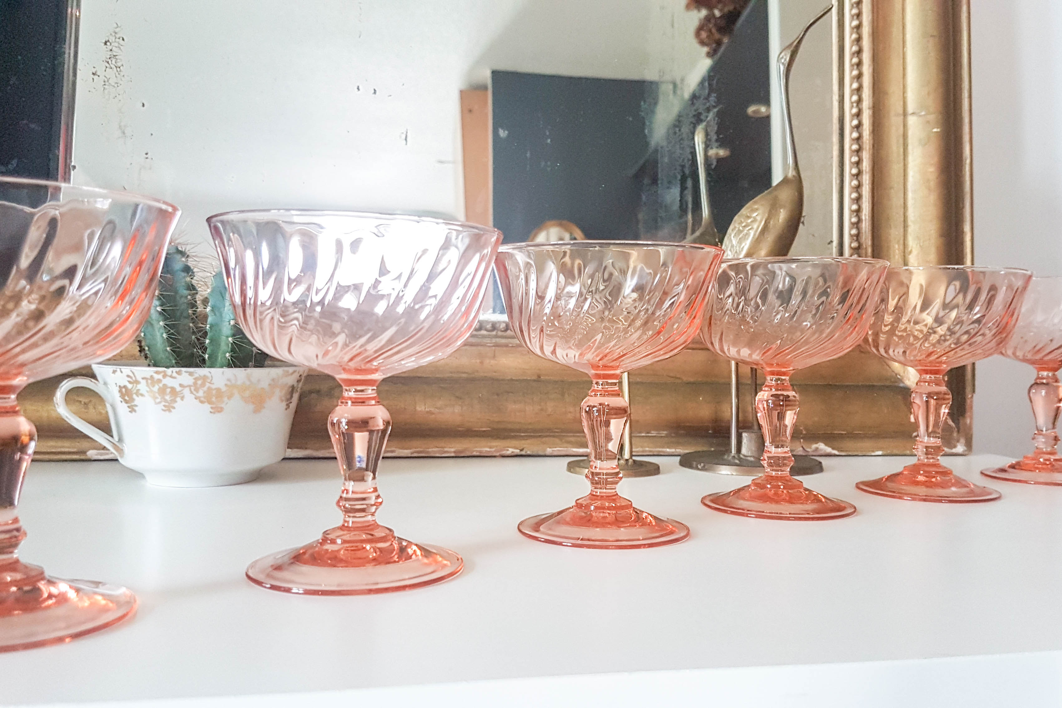6 rosaline arcoroc luminarc champagne glasses