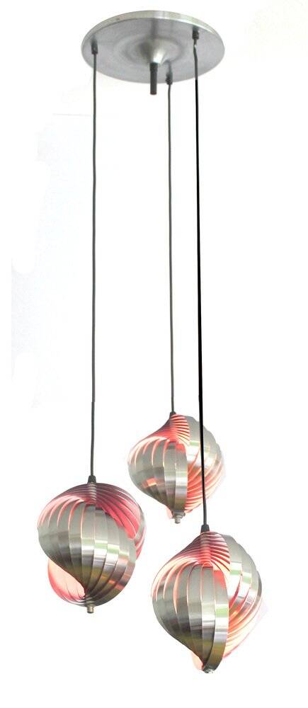 Vintage Space Age pendant light from Lyfa, 1970s